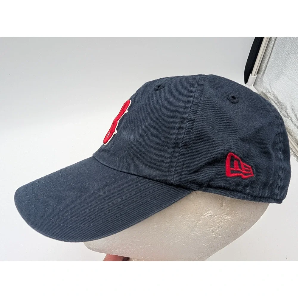 New Era Boston Red Sox Womens Navy Blue Baseball Cap Adjustable Hat Embroidered